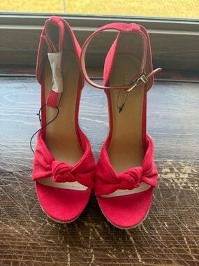 Express Pink Knotted Ankle-Strap Heels
